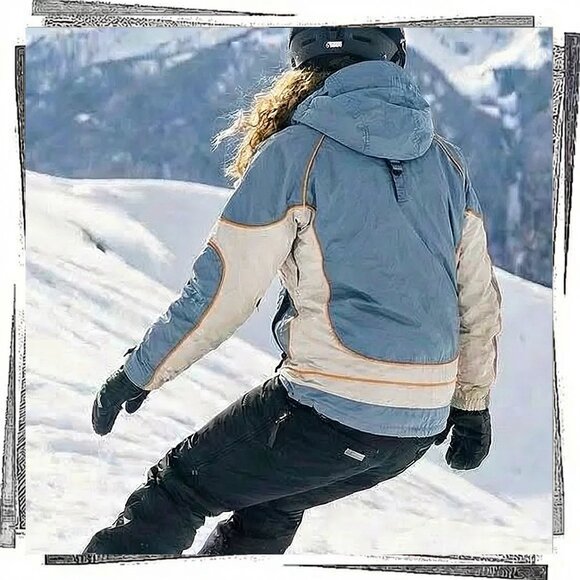 Blue & Cream w Orange Piping LightweightJacket w Gator & Vent Zips (S) Hardcore - Picture 2 of 9